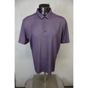 Mens Travis Mathew Short Sleeve Polo Purple Shirt Size XXL Cotton Polyester Golf